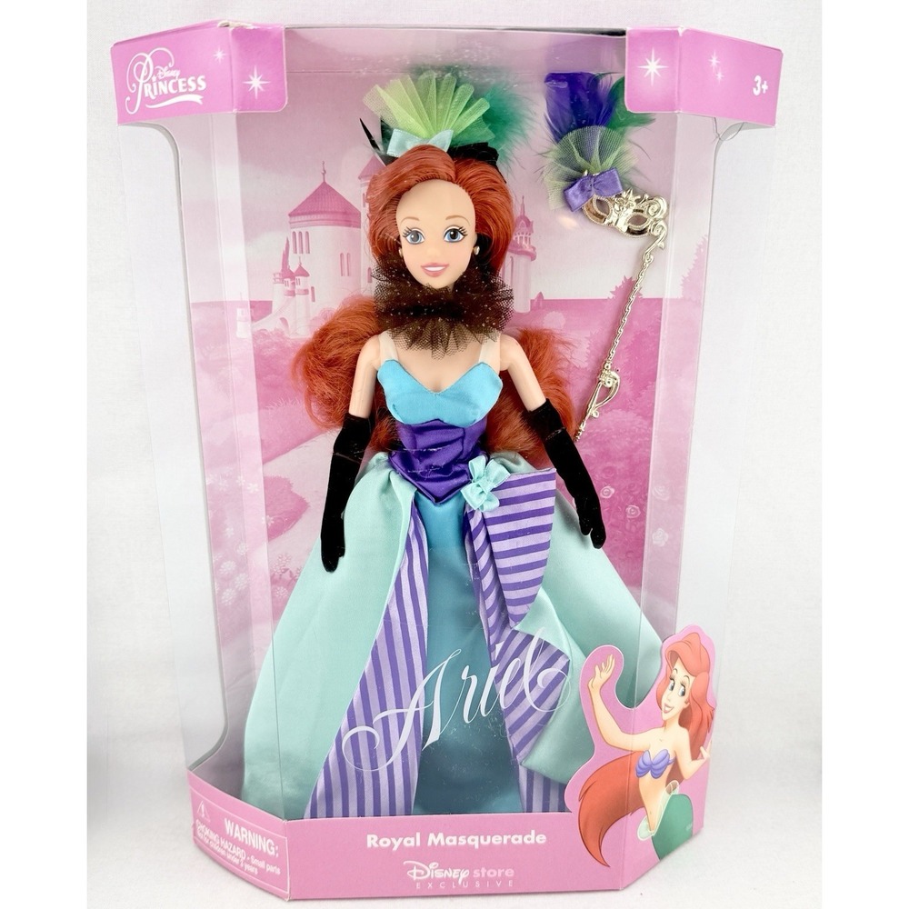 Royal Masquerade Ariel Barbie Doll Disney Store Exclusive Little Mermaid New!
